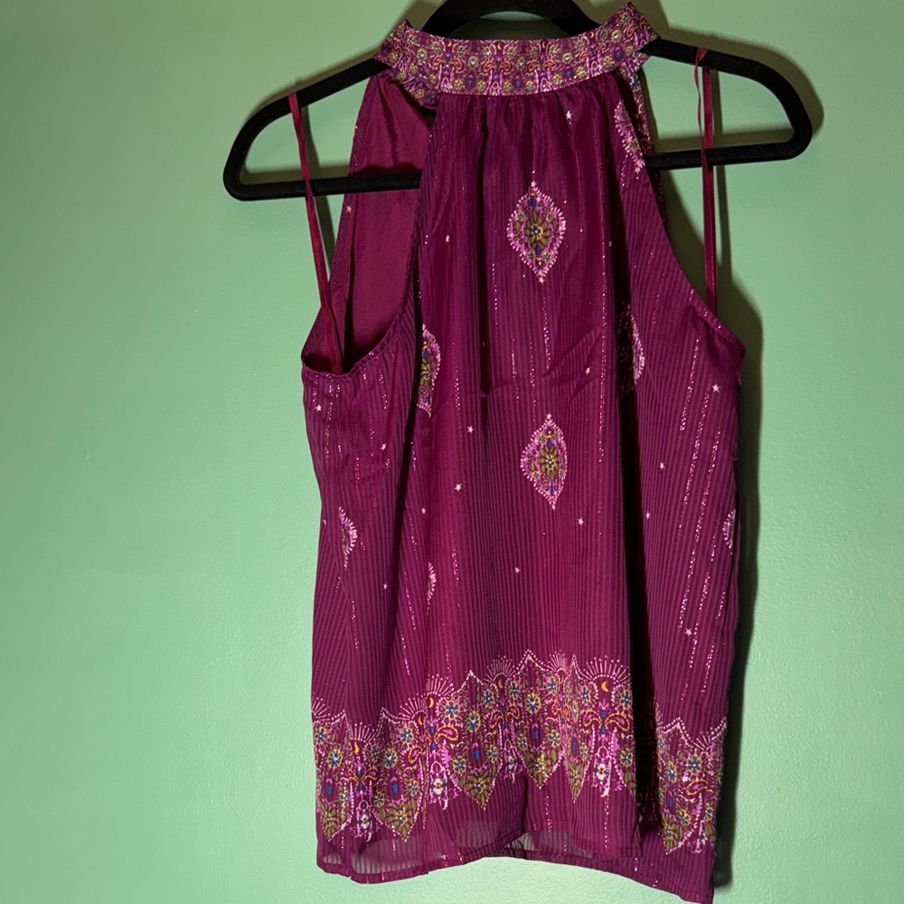 LOFT Sleeveless Halter Blouse - purple